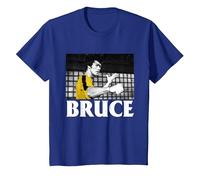 Bruce Lee Gioco della Morte Pugno Chiuso Bambini Maglietta, Bambini, Blu Reale, 3 Anni
