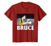 Bruce Lee Gioco della Morte Pugno Chiuso Bambini Maglietta, Bambini, Mirtillo Rosso, 10 Anni