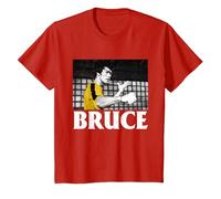 Bruce Lee Gioco della Morte Pugno Chiuso Bambini Maglietta, Bambini, Rosso, 2 Anni