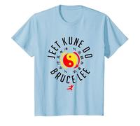 Bruce Lee Jeet Kune Do Chest Logo Maglietta, Bambini, Celeste, 2 Anni