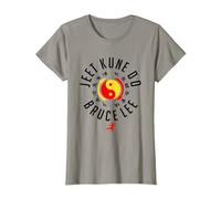 Bruce Lee Jeet Kune Do Chest Logo Maglietta, Donna, Ardesia, S