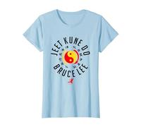 Bruce Lee Jeet Kune Do Chest Logo Maglietta, Donna, Celeste, S