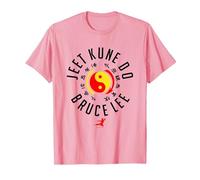 Bruce Lee Jeet Kune Do Chest Logo Maglietta, Uomo, Rosa, M