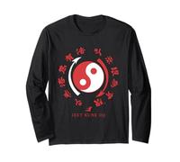 Bruce Lee Red Jeet Kune Do Hybrid Arte Marziale Yin Yang Maglia a Manica