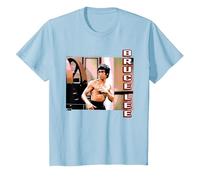 Bruce Lee Retro Enter The Dragon Foto Bambini Maglietta, Bambini, Celeste, 12 Anni