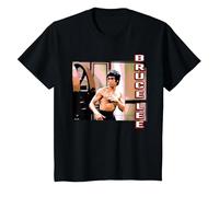 Bruce Lee Retro Enter The Dragon Foto Bambini Maglietta, Bambini, Nero, 3 Anni