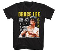 Bruce Lee - Sconfitta È a State Of Mind - Manica Corta Nero Adulto T-Shirt