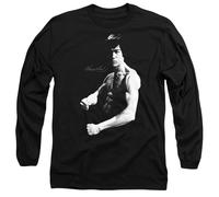 Bruce Lee Stance Long Sleeve T Shirt, Black, Nero, S Unisex-Adulto
