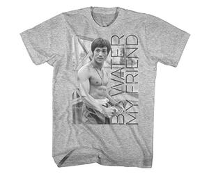 Bruce Lee - uomo acqua t-shirt Gray Heather L