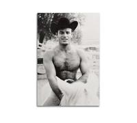 Bruce of La - Vintage Gay Cowboy Equitazione Cavallo Bianco Shirtless Homoerotic Photoshoot 196s Gay Interest - 17, X 22, Fine Art Print-1 Poster Quadro Decorativo Tela Poster Da Parete E Immagine