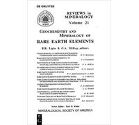Bruce R. Lipin Geochemistry and Mineralogy of Rare Earth Elements (Tascabile)
