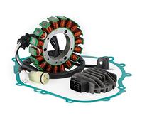 Bruce & Shark Magneto Stator + Voltage Rectifier + Gasket per Yamaha YFM350 Grizzly 350 07-17