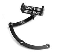 Bruce & Shark Supporto pieghevole per telefono cellulare Union Jack per auto adatto per Mini Cooper R55 R56 F54 F55 nero e grigio