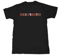 Bruce Springsteen T Shirt Colour Text Logo Back in The USA Ufficiale Uomo Nero Size S
