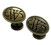 Bruce Wayne BW Style Gemelli in ottone replica set House of Wayne Gemelli in ottone accessorio Cosplay Superhero Costume Prop