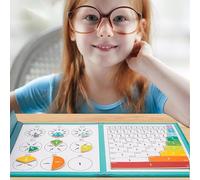 Bruch Manipolative Made of Wood - Set di terza classe | Gioco educativo didattico per la promozione della matematica nella scuola elementare, materiale didattico ideale per comprendere parti, numeri e