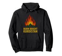 Brucia Bright Kurdistan Kurdish Pride Kurd Mountain Felpa con Cappuccio