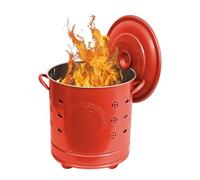 Brucia Carta - Barile di Fuoco in Acciaio Inossidabile con Coperchio,Bidoni Rifiuti Esterni per Legna Scarti,Gestione Rifiuti Cortile Giardino Campeggio Esterno