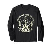 Brucia Il Patriarcato - Spettrale Femminismo Femminista Halloween Maglia a Manica
