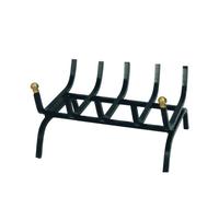 Brucia Legna in ferro Battuto Lunghezza 30 Pomoli In Ottone 5 Griglie Dimensioni 30x29x h 21 cm - lavorazione artigianale Italiana nero