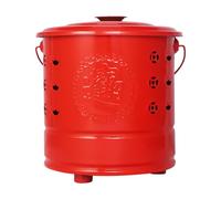 Bruciacarte - Inceneritore In Acciaio Inossidabile con Coperchio - Barile per Riti Propiziatori con Manico per Denaro degli Antenati Rifiuti Foglie Legno