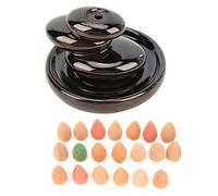 Bruciaincenso a riflusso Portaincenso in ceramica fatto a mano con effetto fumo a cascata per la meditazione di casa, ufficio, yoga, decorazioni 9,5 x 9,5 x 6,5 cm Include 20 coni