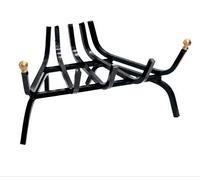 LEGNO BRUCIALEGNA ANGOLARE X CAMINO FERRO BATTUTO + POMI OTTONE CM 50