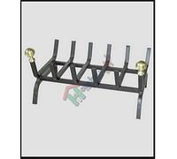 Brucialegna x camino ferro battuto + pomi ottone cm 40