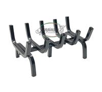 Fonderia Bongiovanni | Brucialegna | porta legna | portalegna da interno | portalegna da esterno | braciere | in ferro per camino e barbecue | Modello Eco con Piedino di Rinforzo (31x20x15 h cm)