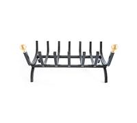 Griglia brucialegna in Ferro Battuto Massiccio Realizzato in solide barre forgiate da 16x16 mm Dimensioni 50x35x h30 cm - 10,5 kg colore NERO nero