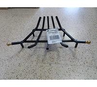Fraschetti Brucialegna triangolare per camino in ferro battuto 47x32x19 cm con kit