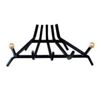 LEGNO BRUCIALEGNA ANGOLARE X CAMINO FERRO BATTUTO + POMI OTTONE CM 50