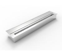 Bruciatore a Bioetanolo per Camini 91,5x18,7xH9,5 cm 7L in Acciaio Inox
