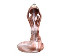 Bruciatore a cono di incenso a riflusso, porta incenso a cascata - Bruciatore di incenso per donne al bagno - Ornamento per aromaterapia, statua in resina per l'arredamento della sala lettura yoga dom