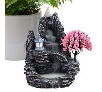Bruciatore A Cono Di Reflusso A Cascata - Bruciatore A Corrente Di Incenso | Cascata Di Fumo A Cono Zen Xanadu In Resina, Supporto Di Incenso Di Raffreddamento, Diffusore Di Aroma Di Reflusso