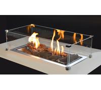 Bruciatore a Gas GPL da Incasso Effetto Camino 67x30x19,8 cm 11,5 kW in Acciaio Italkero Rectangular