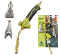 Bruciatore a gas per saldatura tubi, gas GPL, set con 3 ugelli, 2 kW