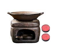 Bruciatore a olio in ceramica - Diffusore multifunzionale sicuro, supporto resistente al calore, design decorativo elegante, struttura di base stabile | Scaldacera per incenso Zen, sala yoga, scrivani