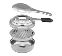 Bruciatore alcolico mini in acciaio inossidabile - pentola di alcool in acciaio inossidabile, bruciatore di fonduta portatile per fonduta, mini per bruciatori alcol