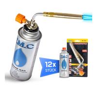 Bruciatore Bunsen Bruciatore A Gas Accenditore Di Gas + 12x Cartucce Di Gas