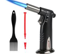 Bruciatore butano, fiamma regolabile, torcia in butano, pennello ad olio, doppia fiamma, grande torcia elettrica da cucina, accendini con blocco di sicurezza