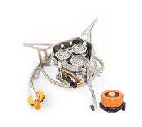 Bruciatore da campeggio Fornello a gas di grande potenza Pentole Forno portatile Picnic Barbecue Forniture for il turismo Attività ricreative all'aperto(With adapator)