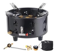 Bruciatore da campeggio per esterni, fornello da campeggio, antivento, accessorio per domestica, barbecue all'aperto, picnic, viaggi, padelle, bollitore elettrico