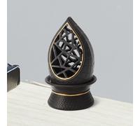 Bruciatore di a carbone con coperchio, piccolo bruciatore di Oud decorativo,