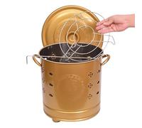 Bruciatore di Carta - Buca del Fuoco in Metallo con Coperchio | Camini Esterni Per Giardino Terrazzo Cortile | Forniture Da Campeggio