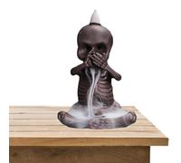 Bruciatore di incenso a cascata - Bruciatore di incenso a cono a cascata con teschio - L'ornamento per la casa per aromaterapia, lo stile classico riflette il gusto elegante 'ospite, il regalo di Nata