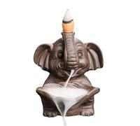 Bruciatore di incenso a cascata, bruciatore di incenso in ceramica - porta cono a cascata in ceramica | riflusso statua di elefante, per la meditazione per