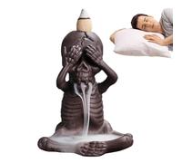 Bruciatore di incenso a cascata - Porta incenso a riflusso a forma di teschio | L'arredamento per la casa in stile classico crea un'atmosfera calda per l'aromaterapia o yoga 'home