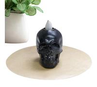 Bruciatore di incenso a flusso inverso, stile gotico, decorazione in resina horror, diffusore per aromaterapia, ornamento raccapricciante per meditazione, spa, hotel, con effetto nebbia a cascata