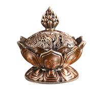 Bruciatore Di Incenso A Forma Di Cono A Forma Di Loto, Base Per Aromaterapia, Supporto Per Incenso A Cono, Elegante Design A Di Statua, Purificazione 'aria, Lega, Per Meditazione, Yoga, Casa